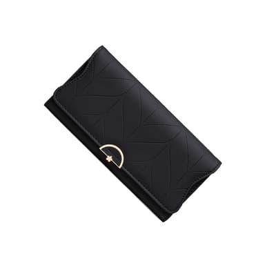 Dame lang pung, pung, kortholder clutch Sort