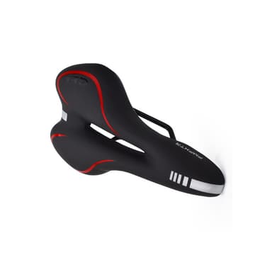 Silikone cykelsadel Sort+rød