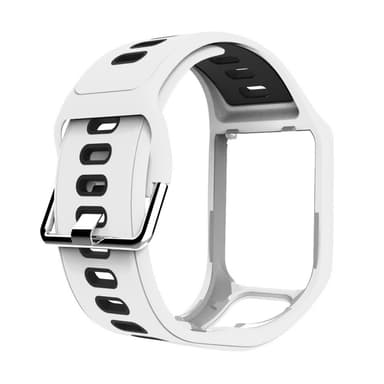 Silikone urrem til TomTom Smartwatch Hvid+sort
