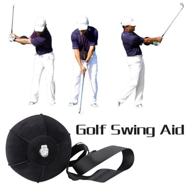 Golf Swing træningsbold med luftpumpe Sort