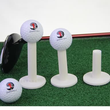 Gummi golf-tees eller driving range-slagmåtter, 3 størrelser 58/68/85 mm 3-pak Hvid