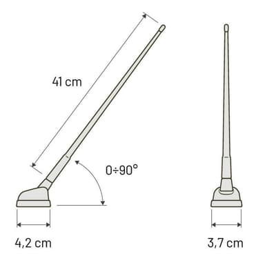 Calearo tagantenne med Ø10,2mm monteringshul
