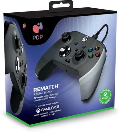 PDP Rematch Trådad kontroll för Xbox & Windows, Svart
