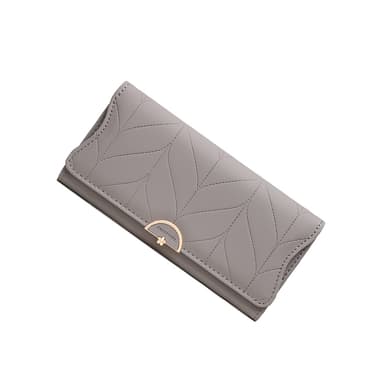 Dame lang pung, pung, kortholder clutch Grå