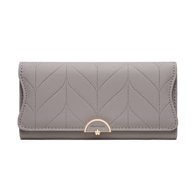 Dame lang pung, pung, kortholder clutch Grå