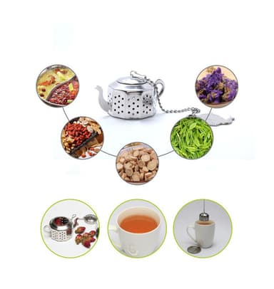 Te-infuser i rustfrit stål, te-si til løs te