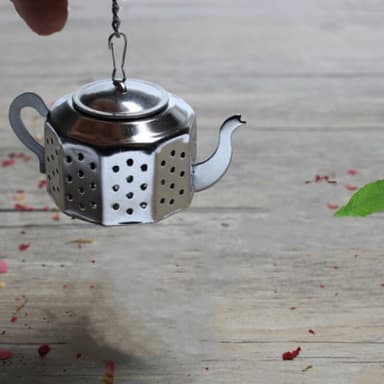 Te-infuser i rustfrit stål, te-si til løs te