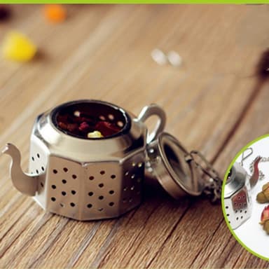 Te-infuser i rustfrit stål, te-si til løs te