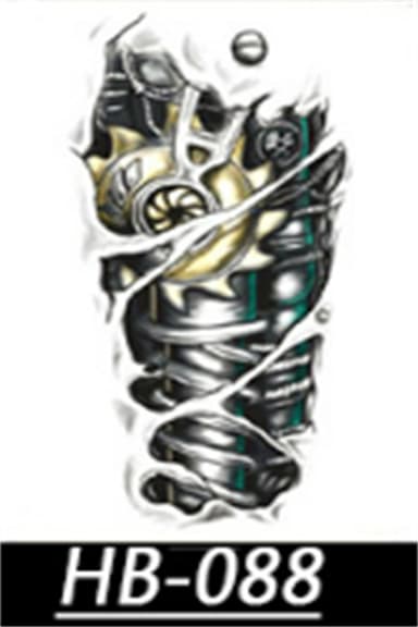 Store midlertidige falske tatoveringer 14 stk MultiColor M