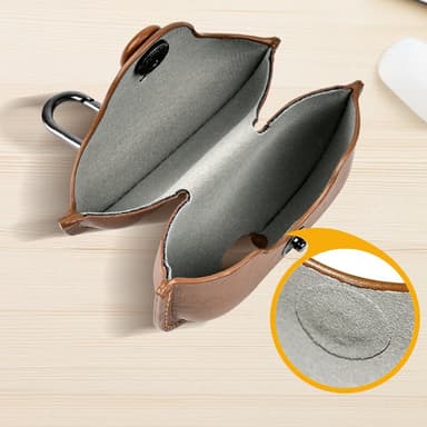 PU beskyttende etui anti-ridse med krog til AirPods. Sort Airpods 3