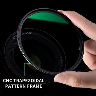 Kameralinsefilter UV-filter - linsebeskyttelse og forebyggelse af UV-stråler Gennemsigtig+sort 77 mm