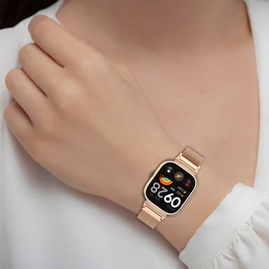Metalramme med integreret rem til Redmi Watch 4 Rose guld