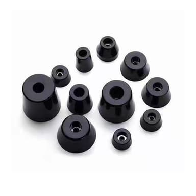 50 pakker runde gummifødder med tilhørende skruer til borde & sofaer 1.2x0.8x0.7 cm