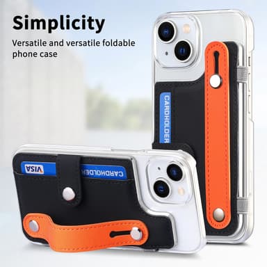 Mobiltelefontaske med kortholder/stativ Sort iPhone 14 Pro Max