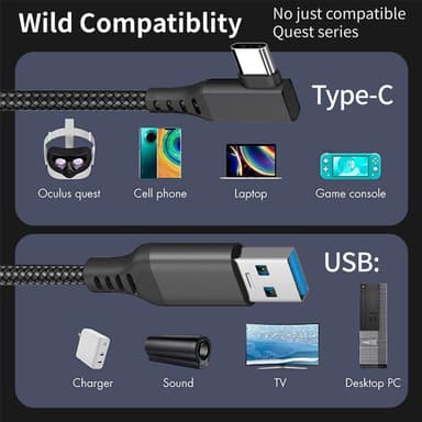 Link-kabel Oculus Quest 2 Type-C / USB 3.1 3 m