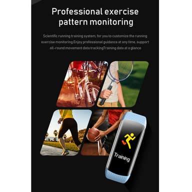 Aktivitetsarmbånd / Fitnessarmbånd / Pulsmåler Lyserød