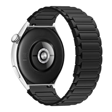 TY-22 mm magnetisk silikone urrem til 22 mm urskiver Sort