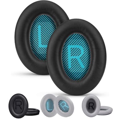 Ørepuder Bose QC35/25/15, AE2, AE 2i, AE 2w, SoundTrue, SoundLink Sort + blå