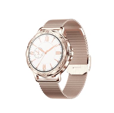 Smartwatch med puls, skridttæller, kalorier, IP67 vandtæt Rose guld