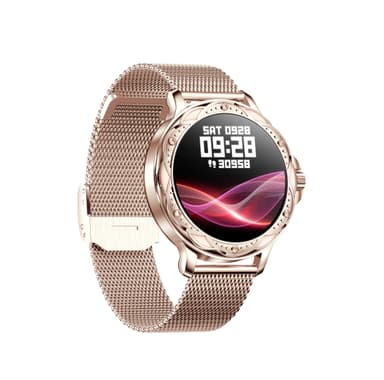 Smartwatch med puls, skridttæller, kalorier, IP67 vandtæt Rose guld