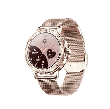 Smartwatch med puls, skridttæller, kalorier, IP67 vandtæt Rose guld