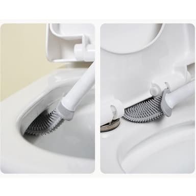 Toiletbørste med holder TPU Sort