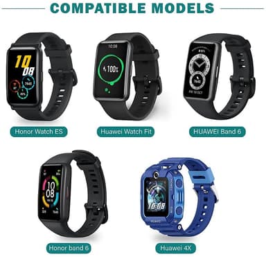 Huawei Watch Fit / Honor / Band / 4X oplader ABS USB Sort