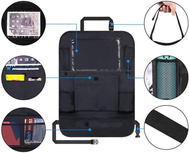 Oxford Fabric Car Bagsæde Organizer Kick Mats Protector Car Storage Organizer Sort