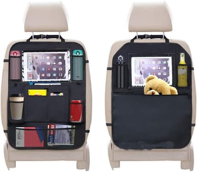Oxford Fabric Car Bagsæde Organizer Kick Mats Protector Car Storage Organizer Sort