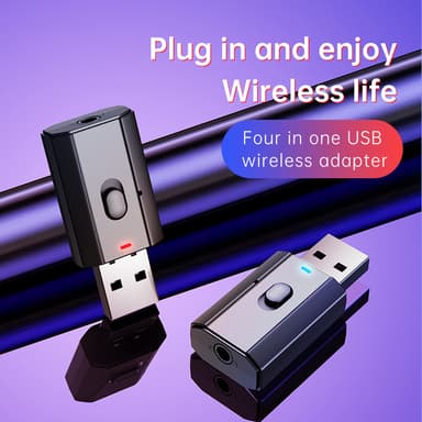4-i-1 Bluetooth sender/modtager Bluetooth adapter Sort