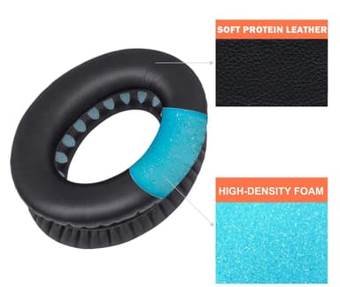 Ørepuder til Bose QC35 I/II, QC25, QC15, QC 2 AE 2, AE 2i, AE 2w, SoundTrue, SoundLink Sort