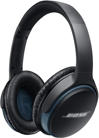 Højkvalitets ørepuder til Bose QC 35/25/15 hovedtelefoner 1 par Sort + blå