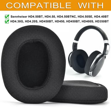Udskiftning af ørepuder til Sennheiser HD 4.50BT/ HD 4.50/ HD 4.50BTNC/ HD 4.50SE Sort