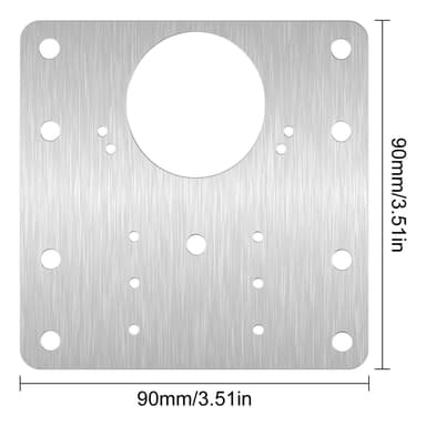 Reparationsplade til hængslede møbler 9x9 cm rustfrit stål 2-pak