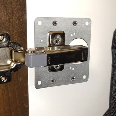 Reparationsplade til hængslede møbler 9x9 cm rustfrit stål 2-pak