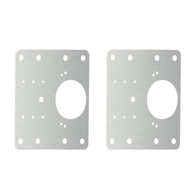 Reparationsplade til hængslede møbler 9x9 cm rustfrit stål 2-pak