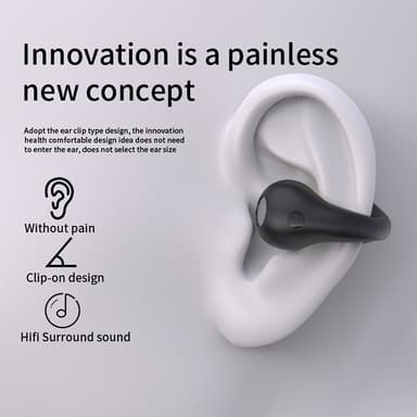 Trådløse åbne øre-hovedtelefoner Bluetooth 5.3 Beige