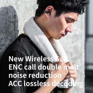 Trådløse åbne øre-hovedtelefoner Bluetooth 5.3 Beige