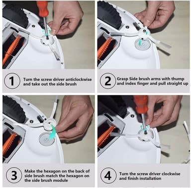 Reservedele Xiaomi Mi Roborock S4/S5/S6 E2/E3/E4 robotstøvsuger 24 dele