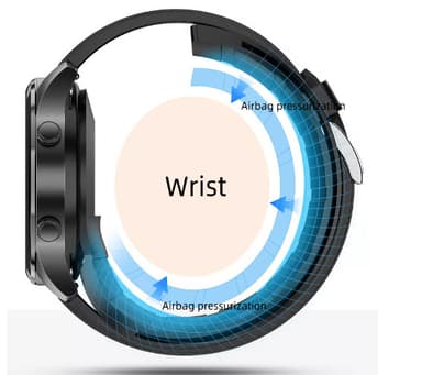 Smartwatch med blodiltnings- og blodtryksmåler Brun