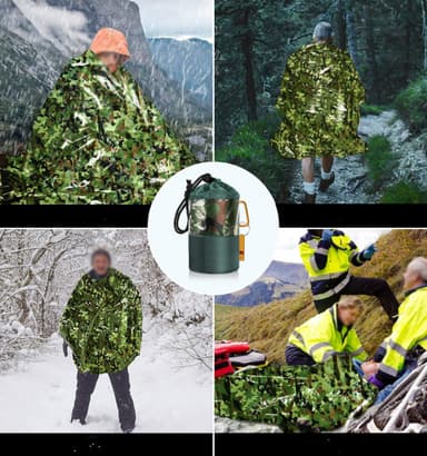 Nødsovepose 210×91 cm Camouflage