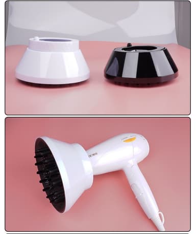 Foldbar hårtørrer curling diffuser Hvid