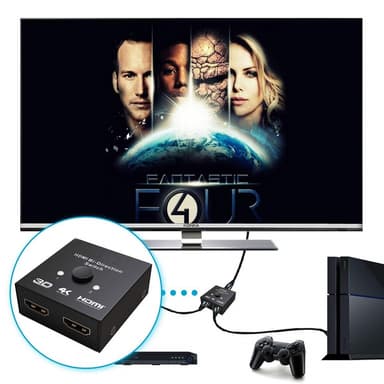 HDMI tovejs splitter/switch 2x2