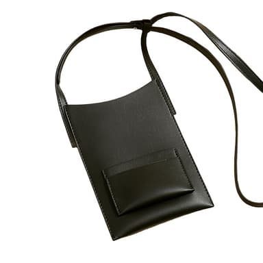 Crossbody mobiltelefon taske Sort