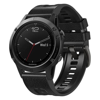 TPU urrem til Garmin Fenix7/6/5 22mm Sort