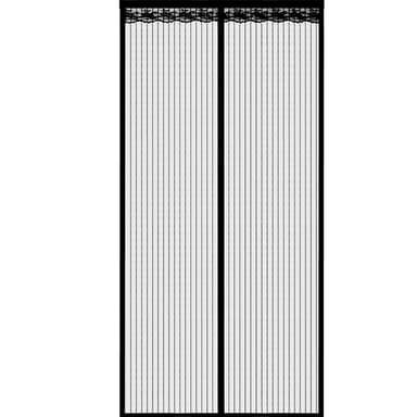 Myggenet til dør med magnetlukning 100 x 220 cm Sort