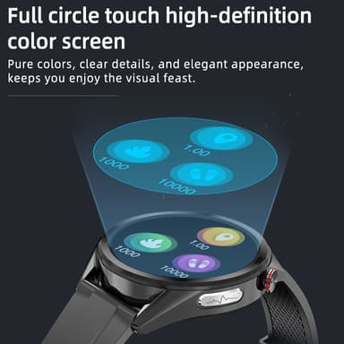 Smartwatch med trænings- og sundhedsovervågning Sort