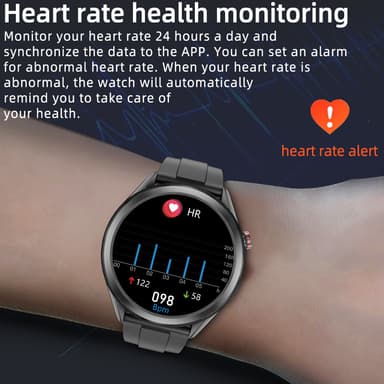 Smartwatch med trænings- og sundhedsovervågning Sort