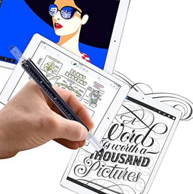 Multifunktions stylus pen med lineal, vaterpas, skruetrækker Sølv