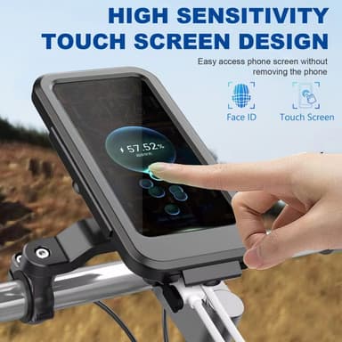 Universal håndtag telefonmonteret 360° rotation Passer til cykel motorcykel Sort